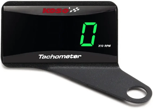 KOSO RPM 미터 오토바이 범용 게이지 LCD 디지털 디스플레이 엔진 Tach For YAMAHA KAWASAKI SUZUKI, 05 Green-Right bracket, 1개