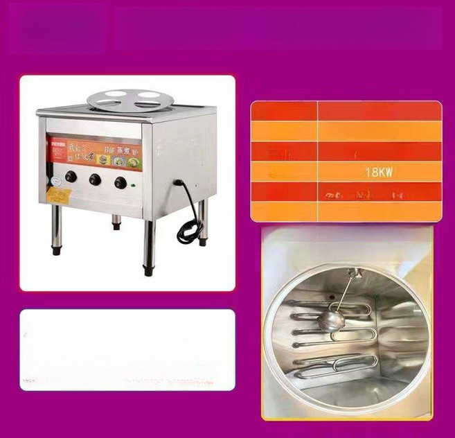 식당스팀기 만두 찐빵 상업용 취반기 찜기 식당용 쿠커 증기 대게 업소용 찜솥 대형, 18KW 4구 이동식 패널, 기본 색상