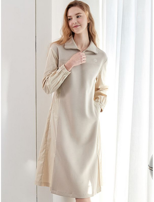 레코브 아노락 우븐 믹스 원피스 SB61D3OP506X