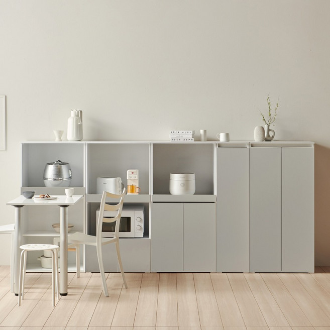 헤븐 1200 주방 수납장 세트, 다크그레이