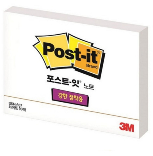 디어반 접착메모지 657-SSN 화이트 12개입 프레젠테이션, 80매