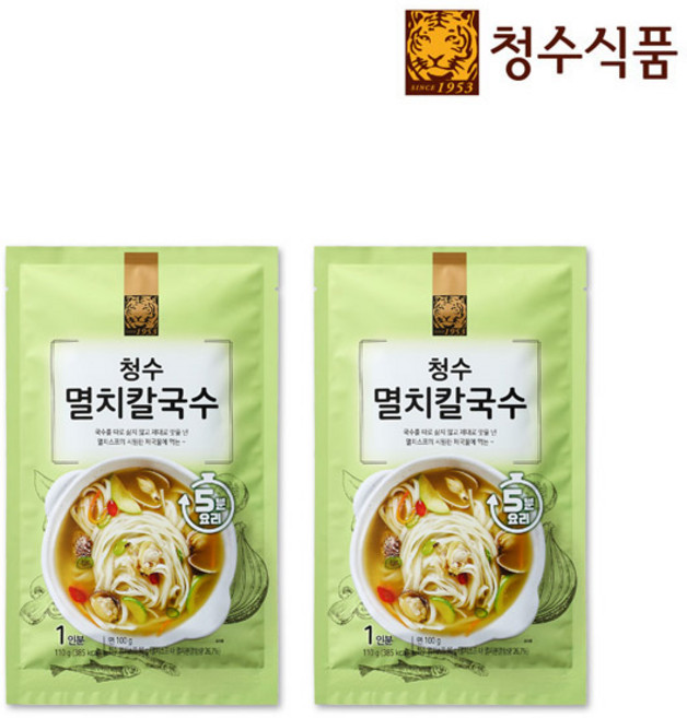 청수식품 멸치칼국수 1인분 110g (2인분), 2개