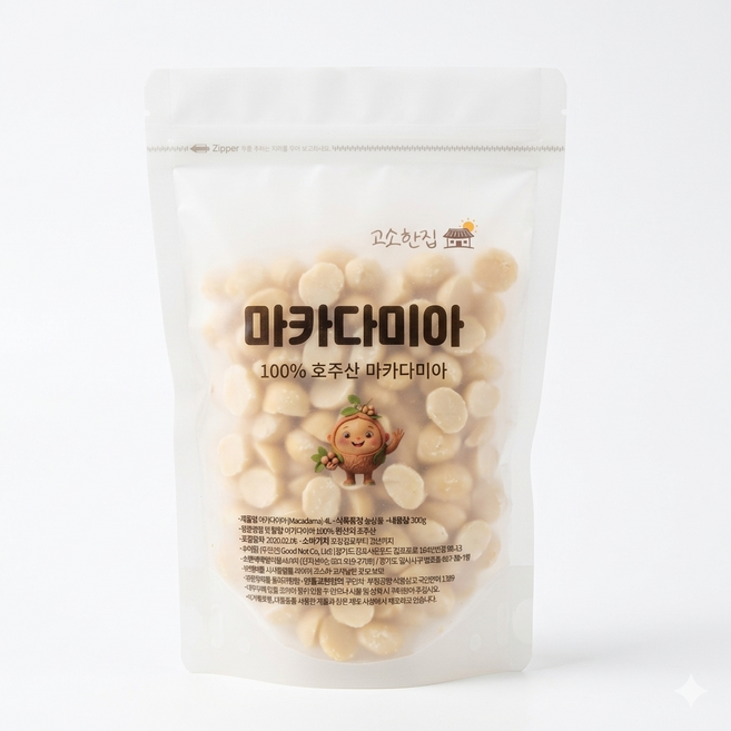 고소한집 껍질없는 마카다미아, 1개, 300g