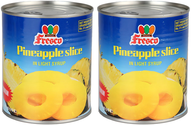 Fresco 파인애플 슬라이스 통조림, 830g, 2개