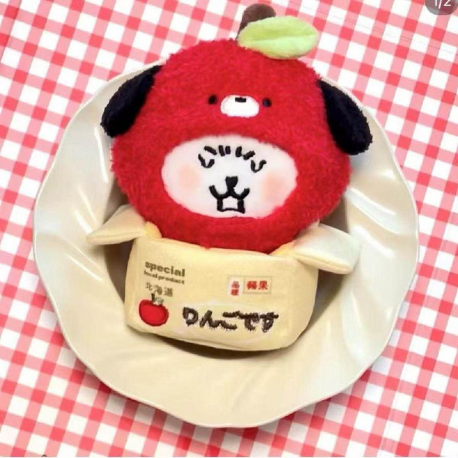 10cm 인형 13cm 외계 아이돌 솜인형옷 귀여운 자조곰 솜인형 고양이 모자 인형옷 솜깅이, 레드 애플 도그 헤드기어