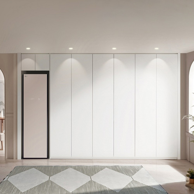 보루네오 스타일러 무몰딩 붙박이장 330cm 11자 E0등급, 슬림바, 화이트