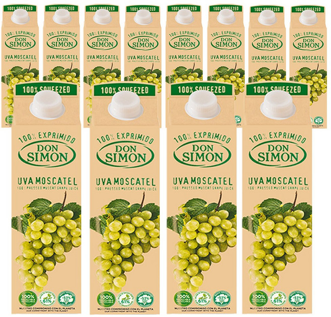 돈시몬 100%착즙 백포도 모스카텔 주스 12개(1000mlx12개) 음료수생과일어린이, 1L, 12개