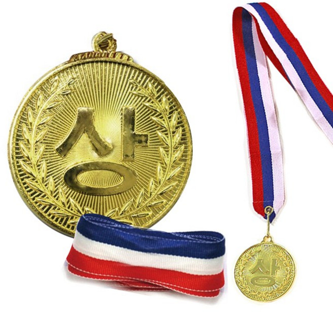 상메달 목걸이/금메달/어린이용상메달/지름5cm