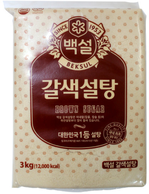 CJ 백설 갈색설탕 3kgX6개입 BOX, 1개, 18kg