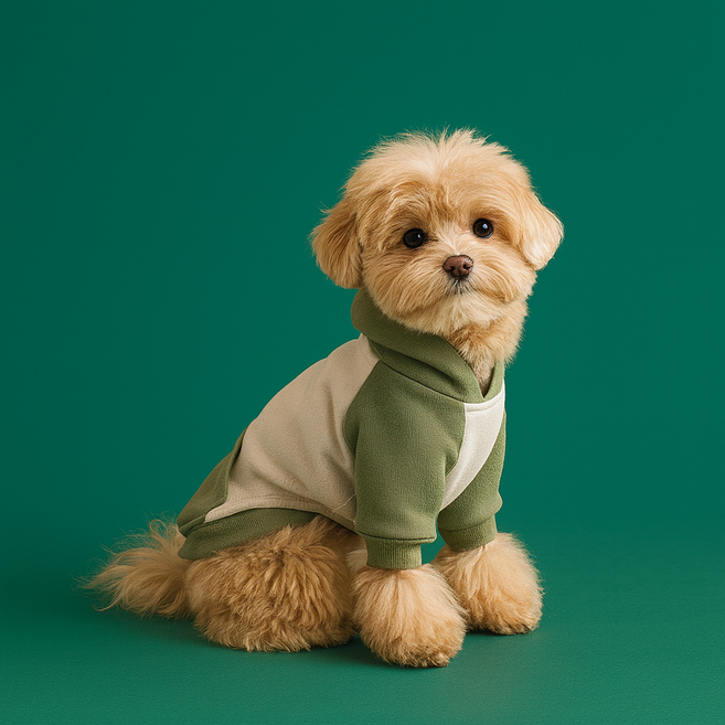 네쎄시드 반려견 후드티 데일리 강아지옷, 1개, 포레스트 그린