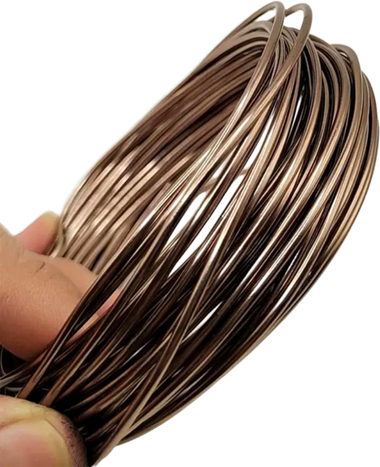 부드러운 1mm 갈색 분재철사 수공예 와이어, 1개, 브라운 10m