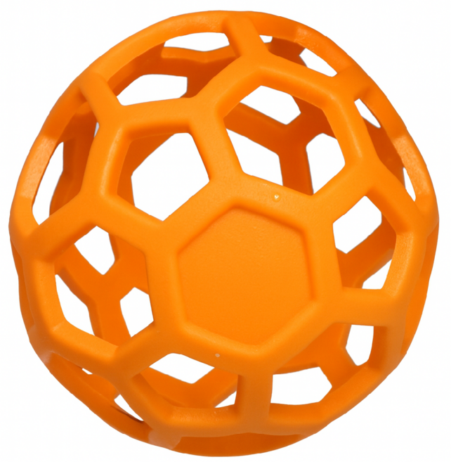 [냥멍스] 멀티 컬러 펙토리 TPR 강아지 장난감 공 (물림 저항 / 탄력 고무 / 반려견 스트레스 해소용), 1개, 주황