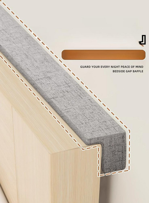 침대 틈새쿠션 틈새막이 사이 기역자형 간격 빈틈 L자형 L자형 밀크 벨벳 마이카 그레이 10cm 맞춤 사이즈, 맞춤 사이즈 B