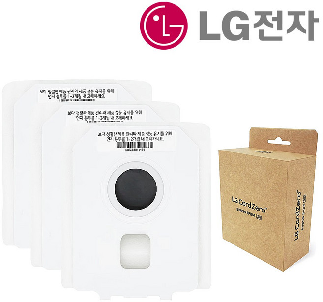 LG 무선 청소기 MEZ66607342 먼지봉투 A9 정품 3매