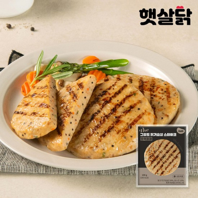 The그릴드 닭가슴살 스테이크 블랙페퍼 (100gX1팩), 1개, 100g