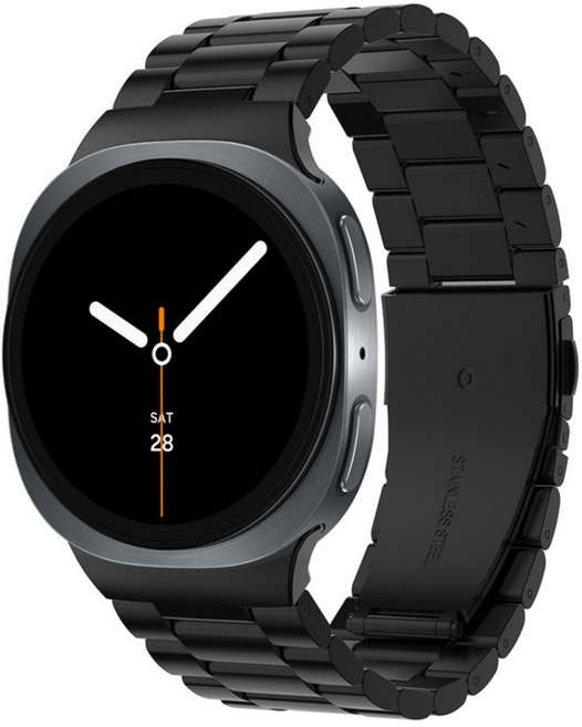 영스피플 갤럭시워치8 호환 프리미엄 메탈 스트랩 클래식 시계줄 40 44 46 20, 블랙