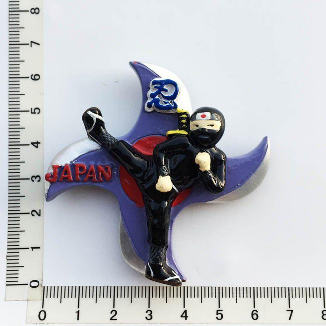 일본기념품 일본마그넷 전역 선물 마그네틱 인테리어 냉장고자석, 보통, 하늘색 일본 닌자 다트