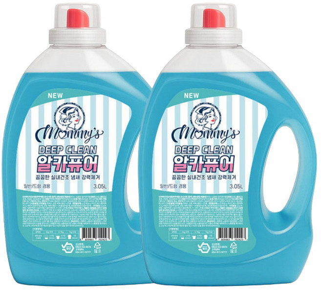 마미스 딥클린 알카퓨어젤 액체세제 3.05L 2개 알칼리 세탁세제 찌든 때와 냄새 먼지까지 한 번에