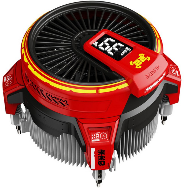 ALSEYE C 쿨러 정밀 지원 저소음 5V 스티커가있는 DIY 온도 1700/1200/115X 디스플레이 3PIN, 01 A-RGB, red, 01 Black