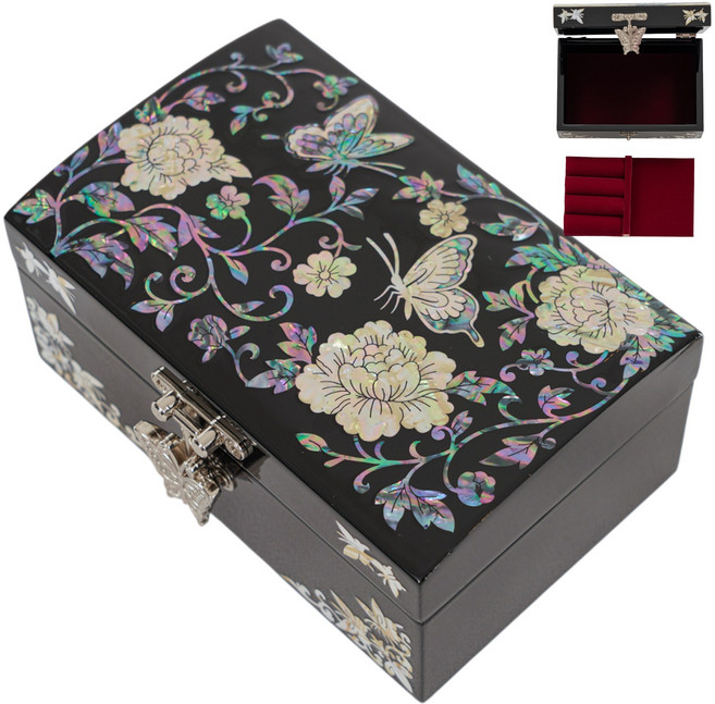 스튜디오아윤 목단자개보석함, 목단나비, 1개