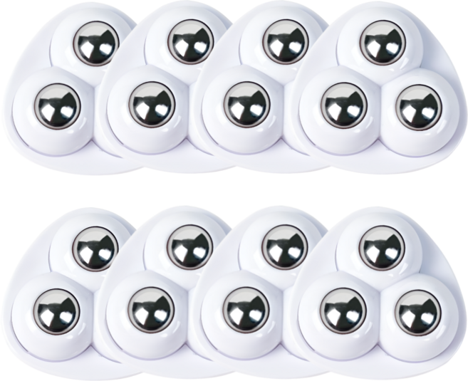 러슈브 접착식 가구 이동 바퀴 캐스터, 화이트, 8개