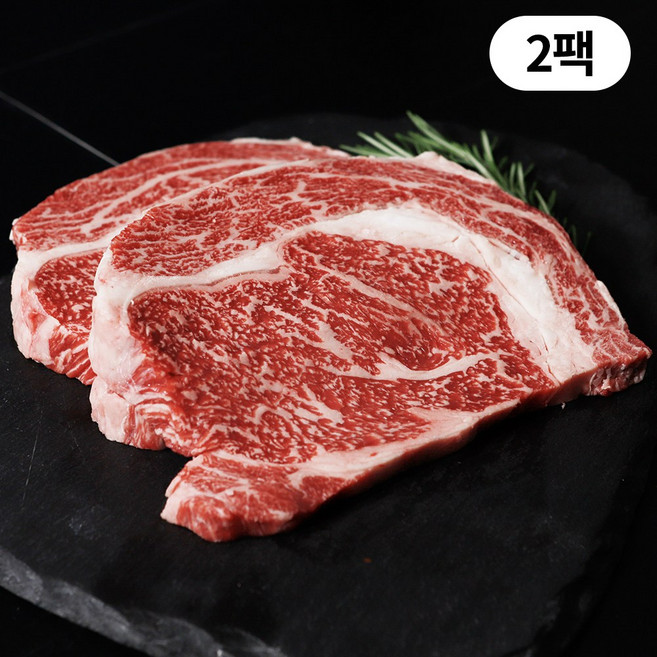 국내산 한우 등심 1++등급 구이용(냉장) 단품 명절선물, 200g, 2개