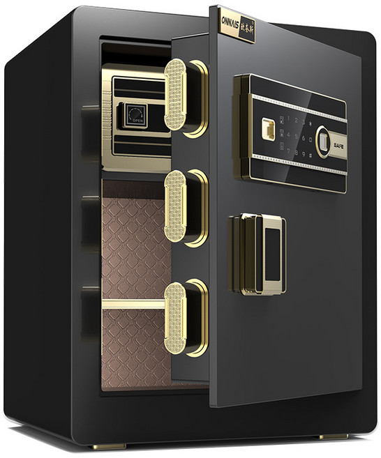 가정용금고 소형 금고 암호 도난 방지 세이프, 블랙