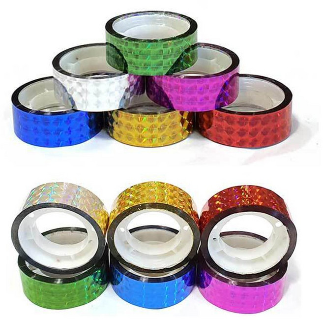 아싸낚시-반짝이 홀로그램테이프10m 봉돌 에기튜닝용 자작채비, 실버, 1개