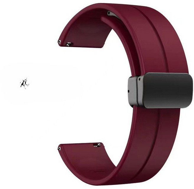 어메이즈핏 티렉스3 스트랩 통기성 메쉬 실리콘 밴드, Amazfit- t rex 2, 레드 마그네틱 버클, 1개