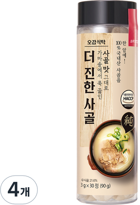 오감식탁 더 진한 사골, 90g, 4개