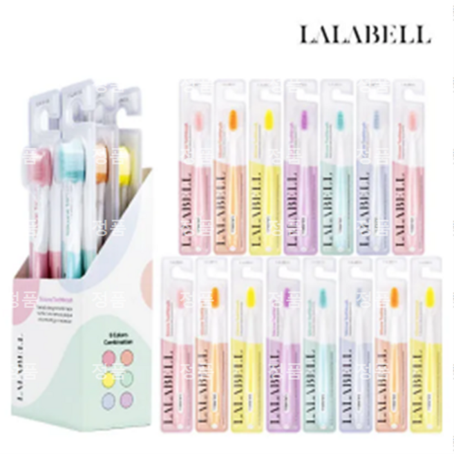 (가족세트) 라라벨 실리콘 칫솔 18+3개