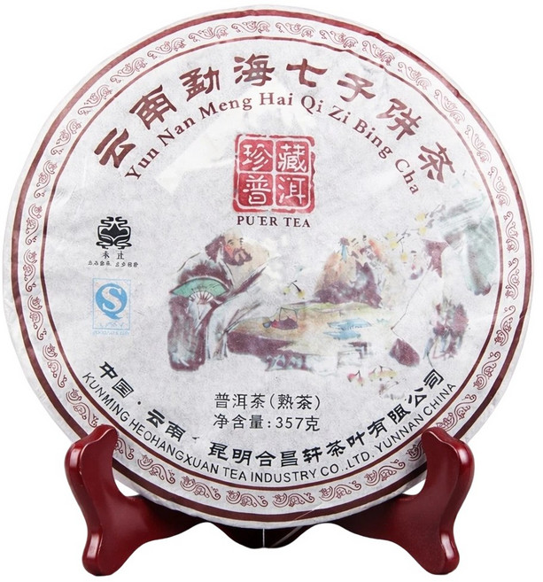 13년숙성 보이차 숙차 운남 맹해 차병 푸얼차, 1개, 1개입, 375g