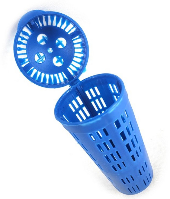 길쭉이 통발미끼통 떡밥 낚시통 새우망 원형통발, 5개