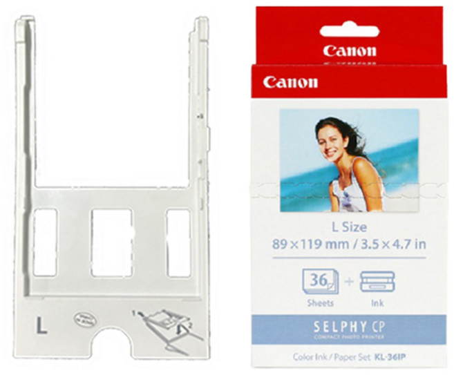 캐논 셀피 KL-36IP+PCPL 전용부품 인화지 카세트 세트, KL-36IP 인화지+PCPL 부품 (벌크)