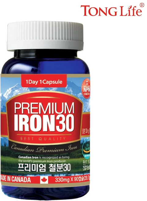 통라이프-프리미엄철분30-고함량캡슐-3개월분-1병, 1개, 90정 - 쿠팡