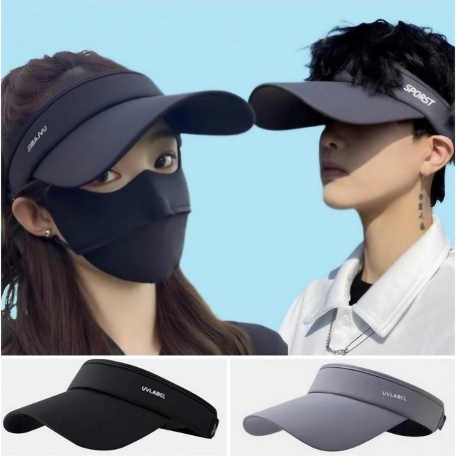 UV차단 남녀공용 썬캡 썬바이저 골프모자 테니스모자 등산 모자 자외선차단