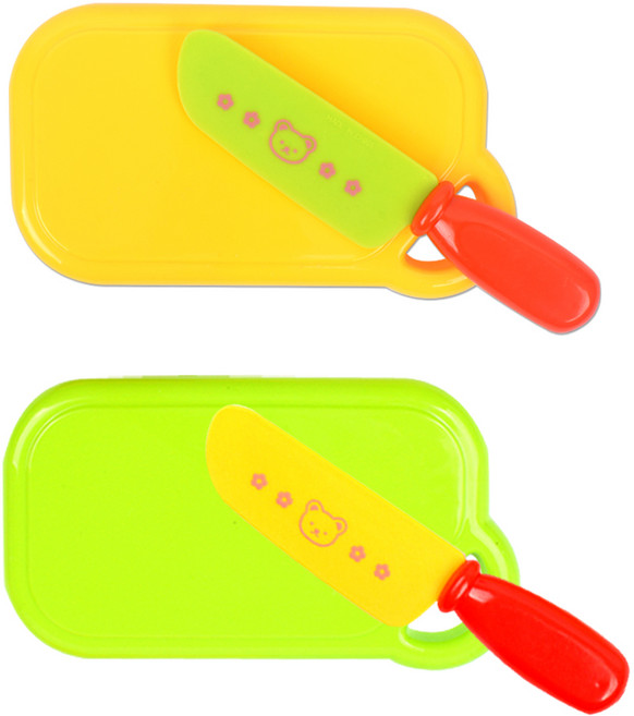 칼+도마 랜덤색상 (228-100) 소꿉놀이 주방놀이 썰기 과일 야채 모형