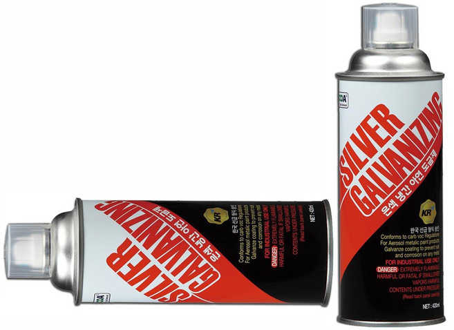 철물징크프라이머 냉간 아연도금제 녹방지 실버코트 은색코팅 스프레이형 회색 고순도 부식방지 보수제(조선소에서 많이 사용하는 제품), 1개, 철물녹부식아연 클리너코팅도금제