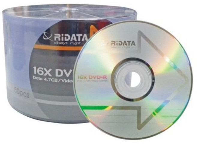 富福里 RIDATA 錸德 DVD R 光碟片 (16X 4.7GB) (50片/桶), 1個
