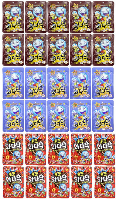 입속에서 와다닥 콜라향 10개 + 입속에서 와다닥 포도향 10개 + 초코 와다닥 10개, 10g