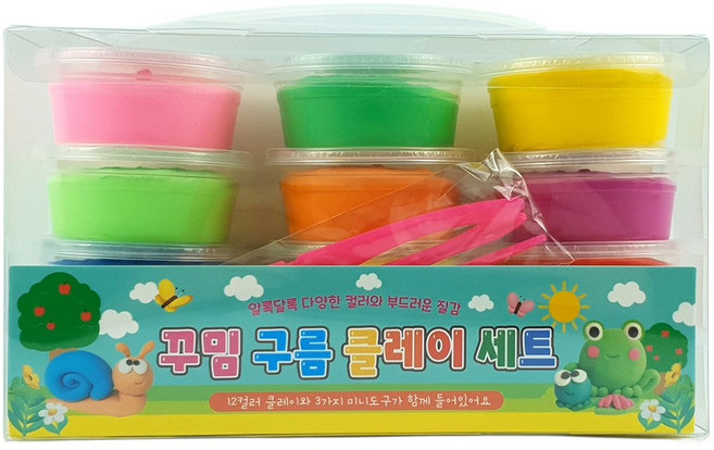 꾸밈 구름 클레이 세트 12색, 1개, 300g, 12컬러구성단일상품