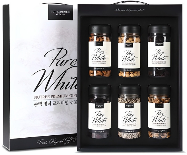 너트리 순백 6종 스페셜 견과 선물세트 1220g, 1.22kg, 1세트