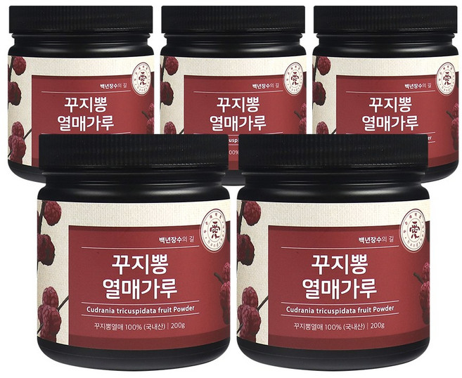 두손애약초 국산 꾸지뽕 구지뽕 구찌뽕 꾸찌뽕 나무 열매 가루 분말 200g, 5개