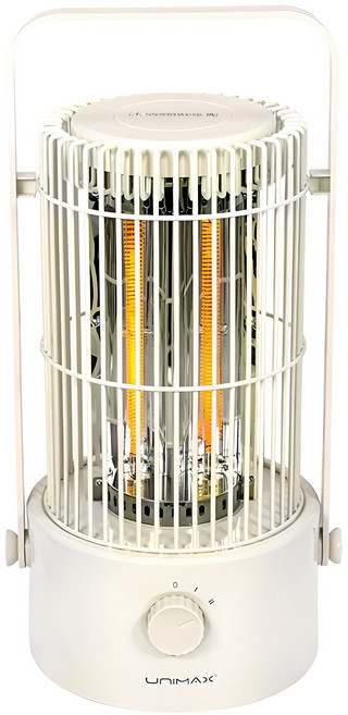 UnIMAX 圓形 2段 碳素電暖器, 象牙白, UMH-SP659
