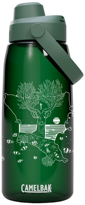 Camelbak CHUG RENEW 戶外運動水瓶 1000ml 綠色, 朝泉映月, 1個