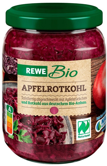 레베 REWE 친자연 병조림 친자연 사과 적양배추 680g (병), 1개