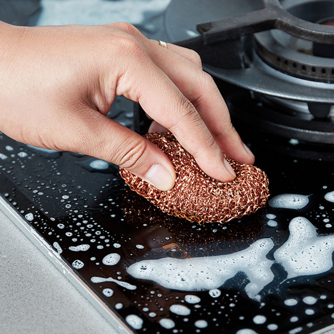 미즈코스 항균 구리 수세미2p 망사 탄냄비 황동 철수세미, 3세트, 2개