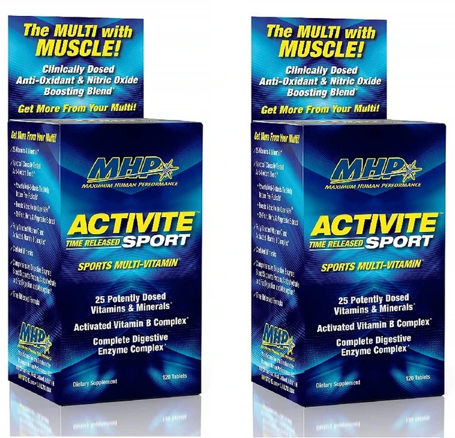 MHP Activite Sports 액티바이트 멀티비타민 120 Tabs X 2팩, 120정, 2개 - 쿠팡