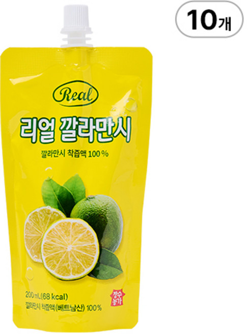 장수농가 리얼 깔라만시, 200ml, 10개