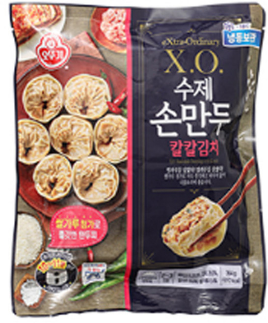 오뚜기 XO만두 수제손만두 칼칼김치 김치 만두 364g, 4개